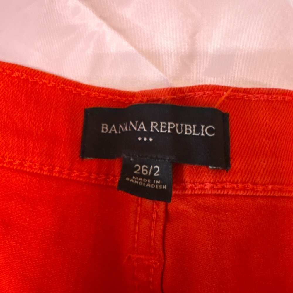 Banana Republic Bright Red Jean Shorts - Picture 2 of 6